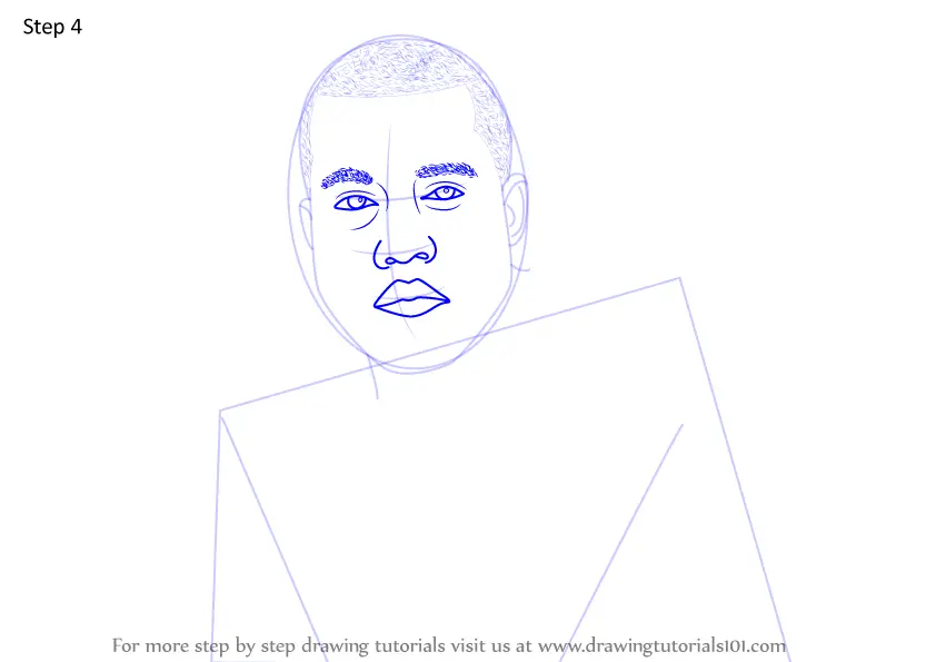 Learn How to Draw Kanye West (Rappers) Step by Step Drawing Tutorials