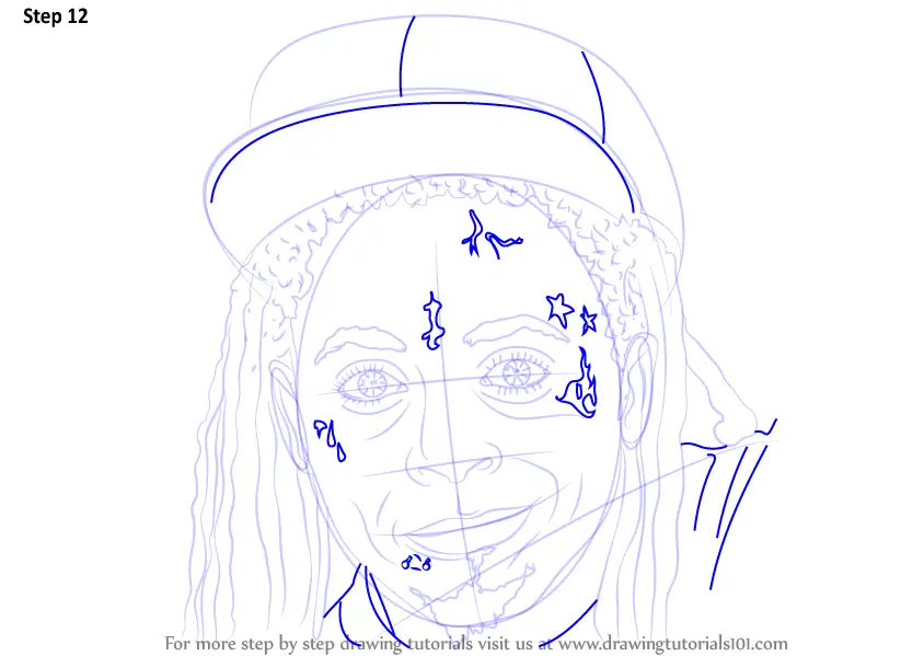 Learn How to Draw Lil Wayne (Rappers) Step by Step Drawing Tutorials