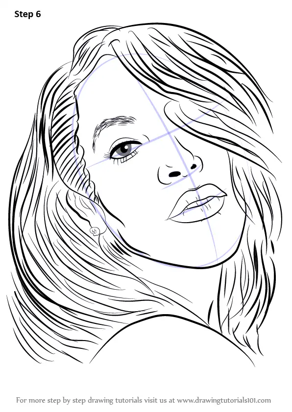 Step by Step How to Draw Aaliyah