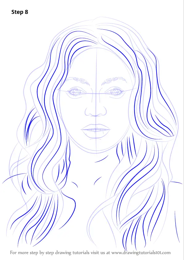 Learn How to Draw Beyonce Knowles (Singers) Step by Step Drawing