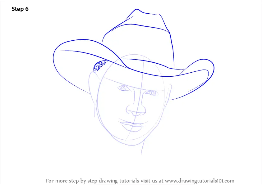 Learn How to Draw Garth Brooks (Singers) Step by Step : Drawing Tutorials