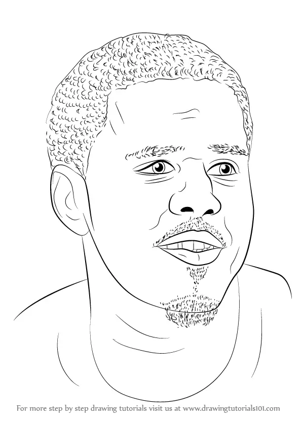 Learn How to Draw J. Cole (Singers) Step by Step Drawing Tutorials