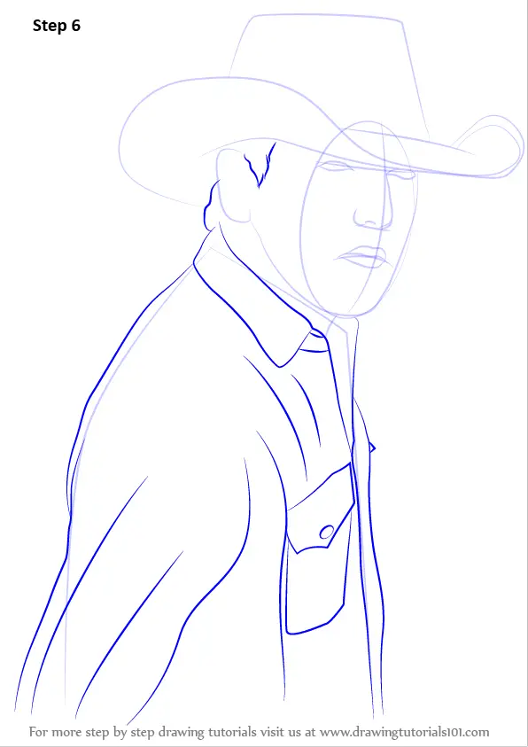 Learn How to Draw Jason Aldean (Singers) Step by Step : Drawing Tutorials