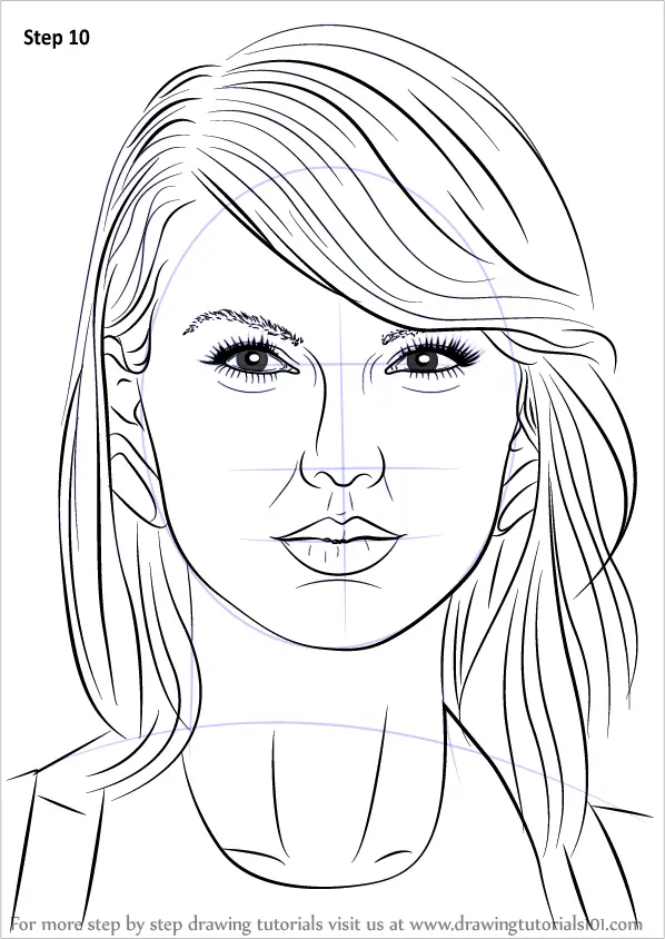 How to draw Taylor Swift step by step | Drawing Tutorial | YouCanDraw -  YouTube