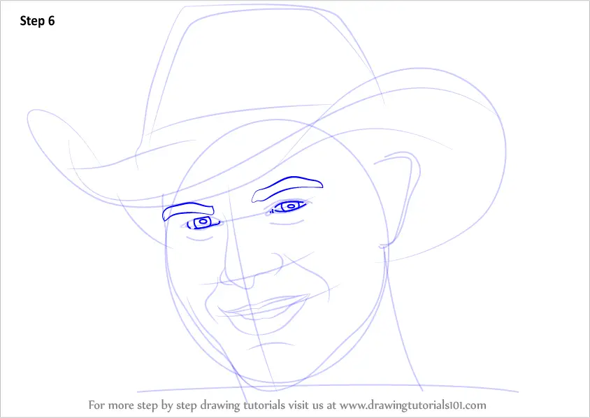 Step by Step How to Draw Toby Keith : DrawingTutorials101.com