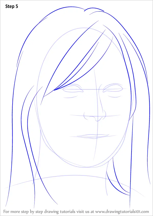 Step by Step How to Draw Maria Sharapova : DrawingTutorials101.com