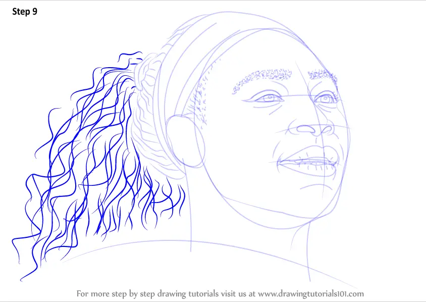 Learn How to Draw Serena Williams (Tennis players) Step by Step
