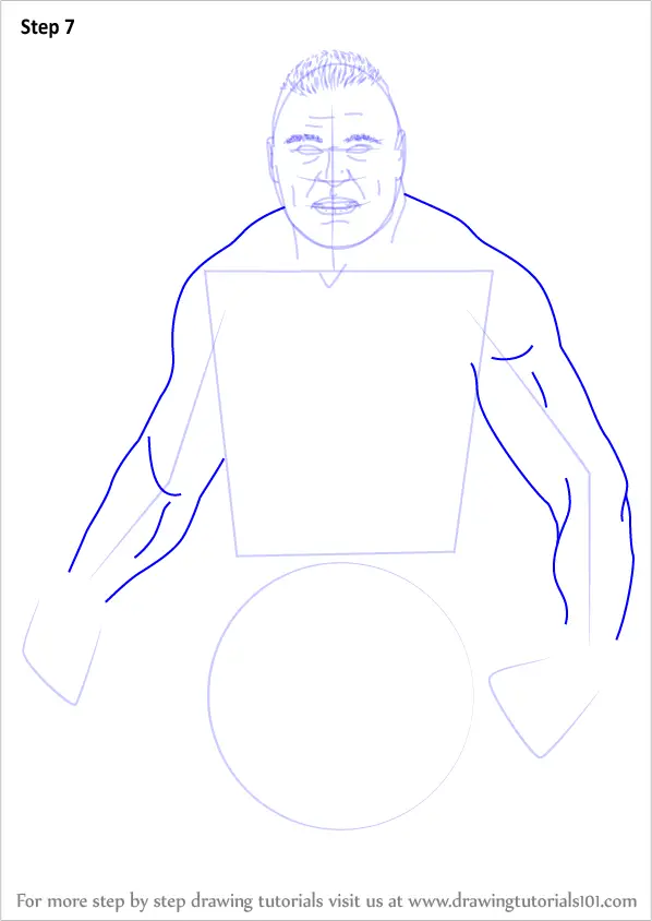 Learn How to Draw Brock Lesnar (Wrestlers) Step by Step : Drawing Tutorials