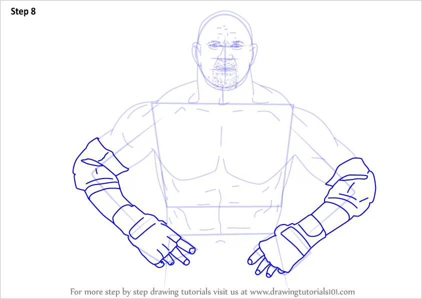 Learn How to Draw Bill Goldberg (Wrestlers) Step by Step : Drawing