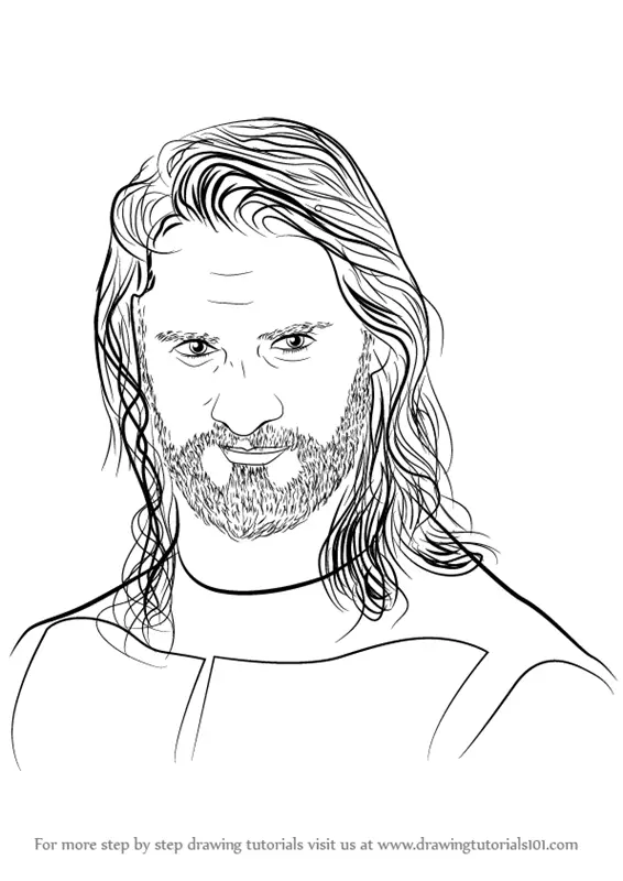 Learn How To Draw Seth Rollins Wrestlers Step By Step Drawing Tutorials 