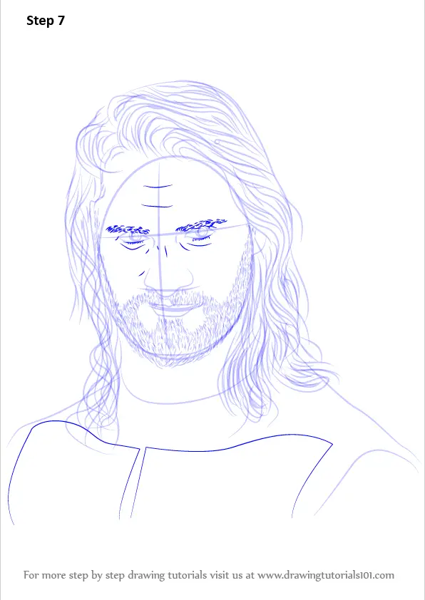 How To Draw Seth Rollins Wrestlers Step By Step 