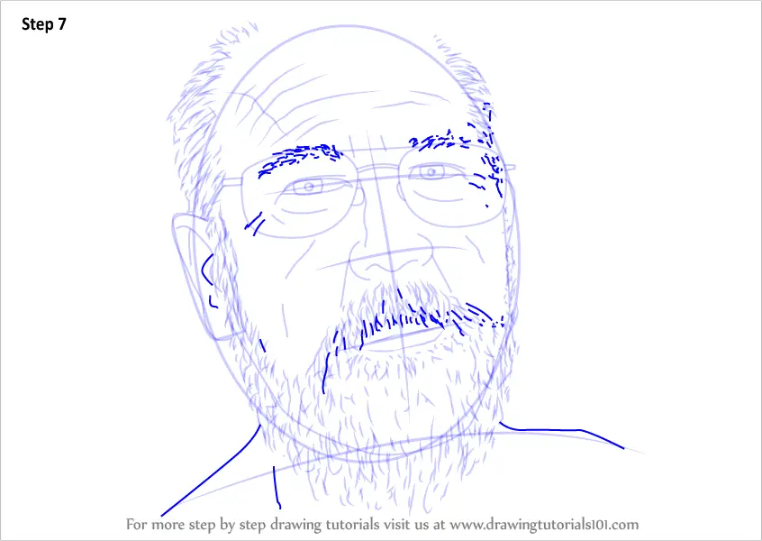 Learn How to Draw Angry Grandpa Face (YouTubers) Step by Step : Drawing Tutorials