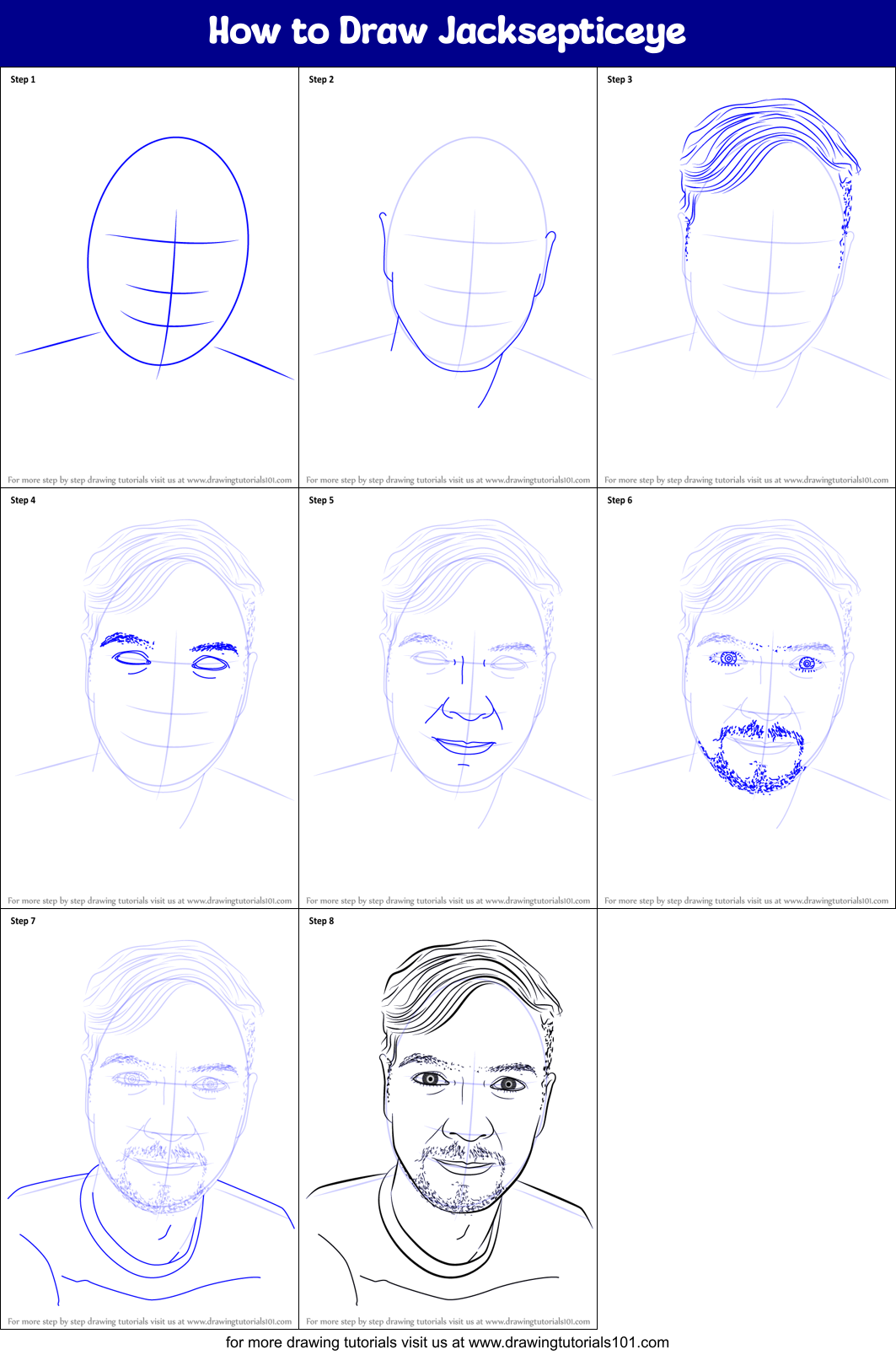 How To Draw Jacksepticeye Printable Step By Step Drawing Sheet My Xxx Hot Girl