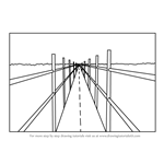 How to Draw One Point Perspective Bridge