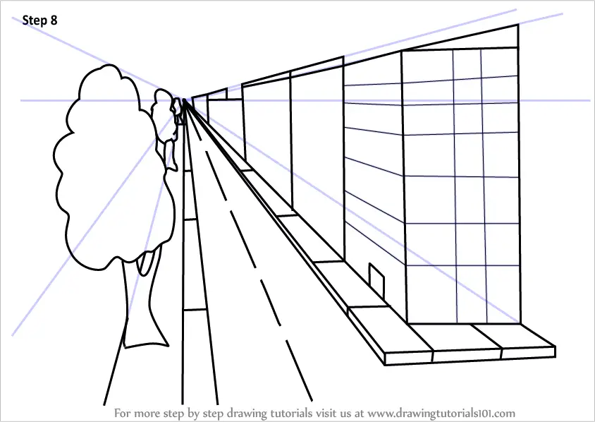 Learn How to Draw One Point Perspective Buildings (One Point
