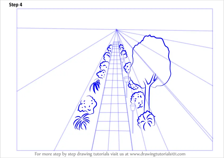 Learn How to Draw One Point Perspective Landscape (One Point ...