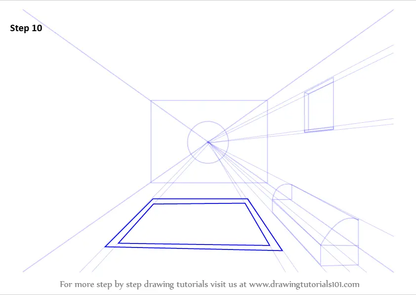 Learn How To Draw A Room Using One Point Perspective One Point