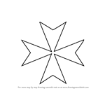 How to Draw Maltese Cross