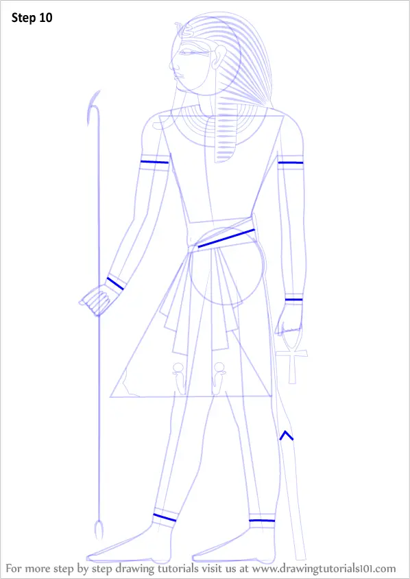 Learn How to Draw a Pharaoh (Christianity) Step by Step Drawing Tutorials