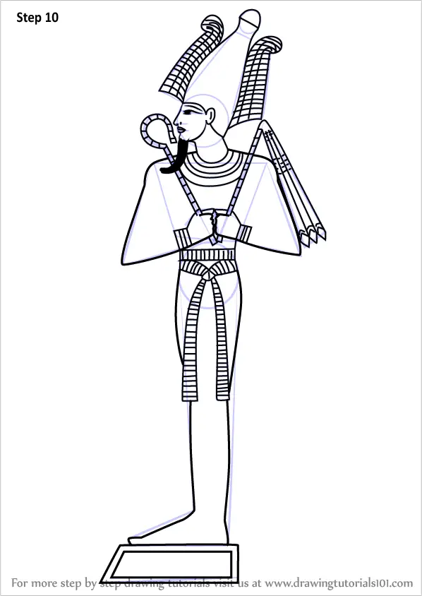 Step by Step How to Draw Osiris