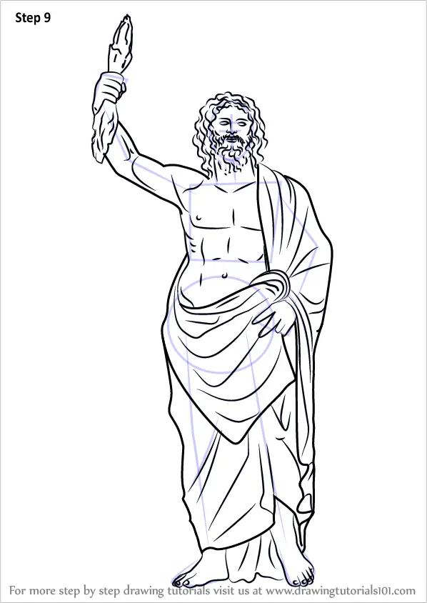 Learn How to Draw Zeus (Greek Gods) Step by Step Drawing Tutorials