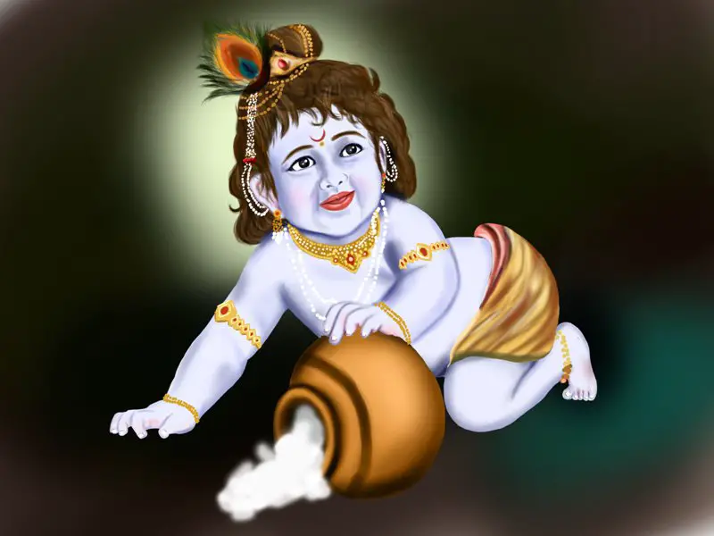 Learn How to Draw Baby Lord Krishna (Hinduism) Step by Step : Drawing  Tutorials