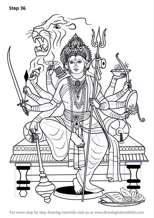 Devi Durga Face Drawing Easy  Maa Durga Drawing  How To Draw Maa Durga  Pencil Drawing  Save Female sketch Navratri