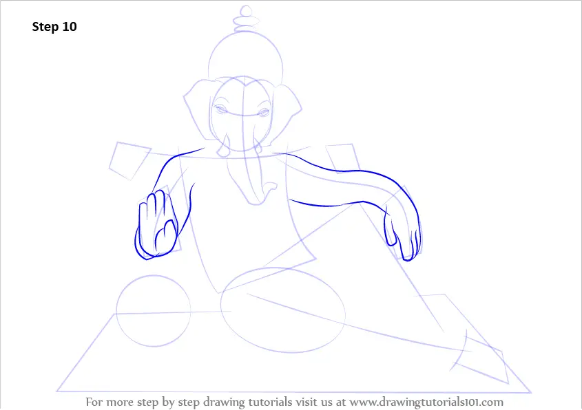 Learn How to Draw Ganesh Ji (Hinduism) Step by Step : Drawing Tutorials