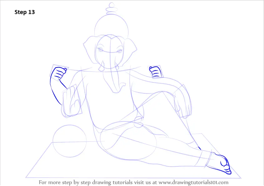 Learn How to Draw Ganesh Ji (Hinduism) Step by Step : Drawing Tutorials