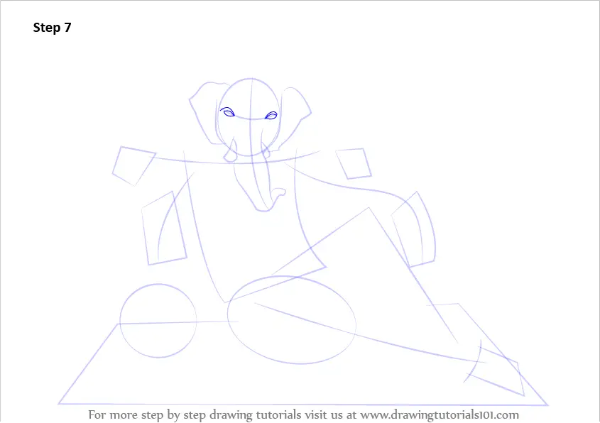 Learn How to Draw Ganesh Ji (Hinduism) Step by Step : Drawing Tutorials