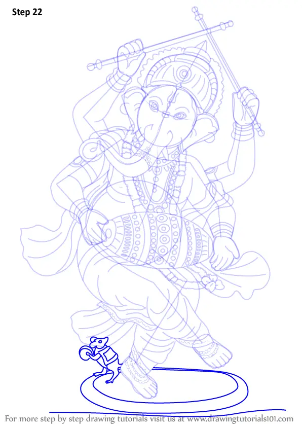 Learn How to Draw Lord Ganesha (Hinduism) Step by Step : Drawing Tutorials