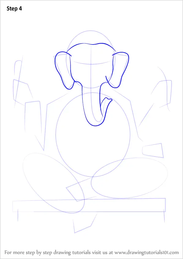 Learn How to Draw Ganpati Bappa (Hinduism) Step by Step : Drawing Tutorials