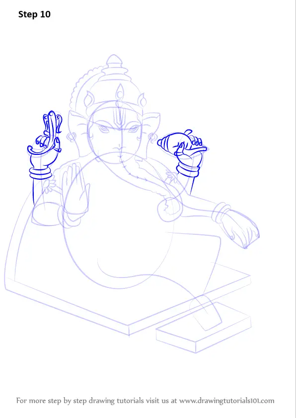 Learn How to Draw Ganpati (Hinduism) Step by Step : Drawing Tutorials