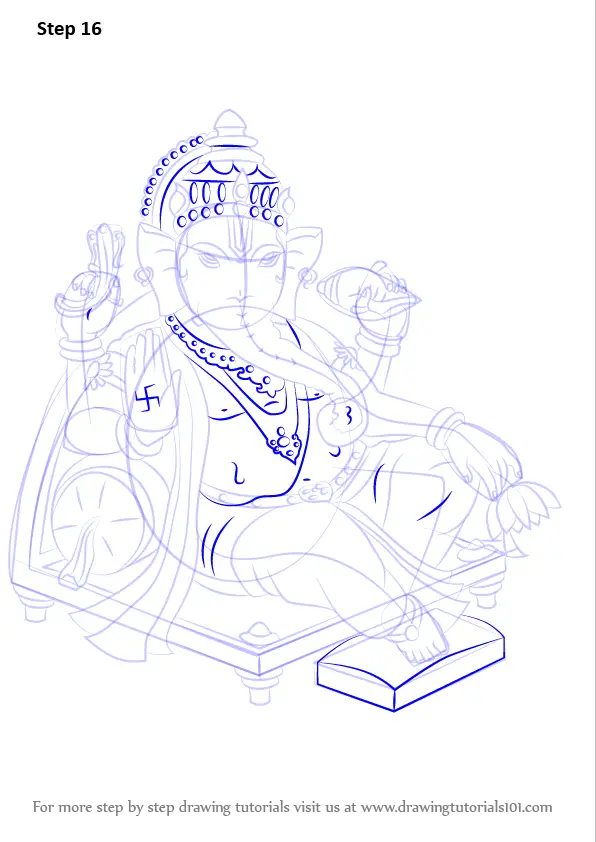 Learn How to Draw Ganpati Hinduism Step by Step Drawing Tutorials