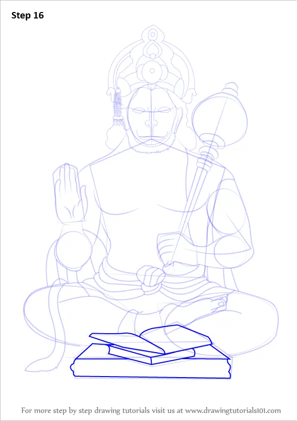 Sketch of Lord Hanuman Outline Editable Illustration. Strength and Powerful  God Bhajarangi or Lord Shiva Stock Vector - Illustration of character,  festival: 222387976