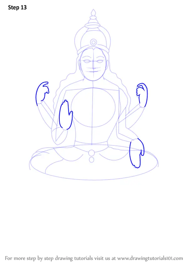 Goddess Lakshmidevi Drawing by Shreya Sham - Pixels