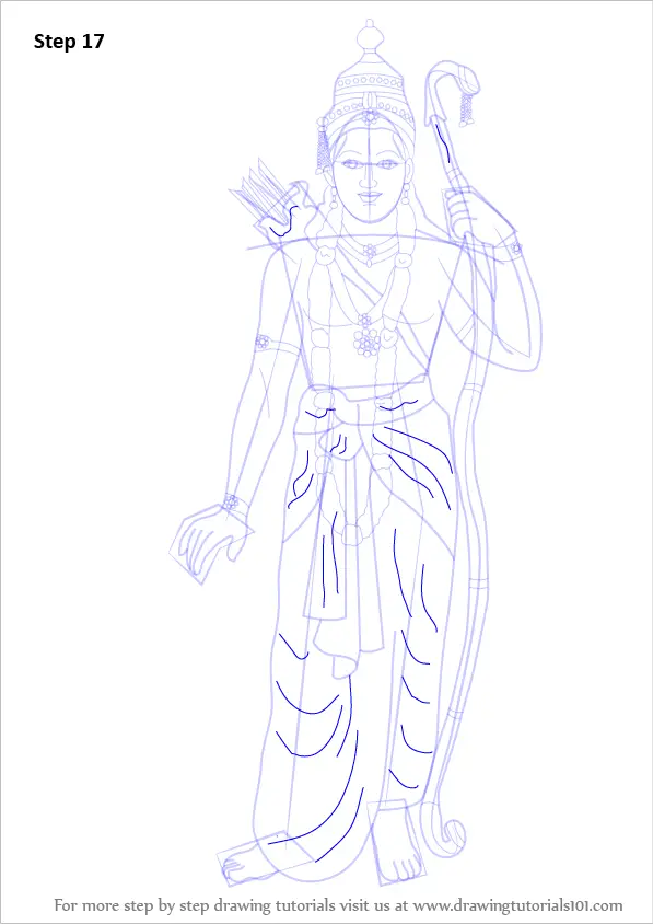 Learn How to Draw Lord Rama (Hinduism) Step by Step Drawing Tutorials