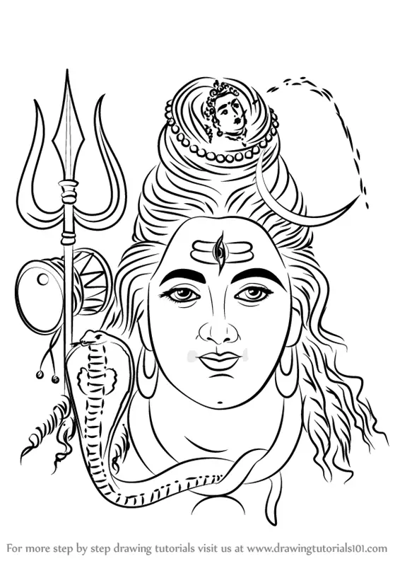 Trishul Drawing || How to Draw Trishul || Shivratri Special Drawing || Lord  Shiva Trishul Drawing. lord shiva mandir mein - MandirMe