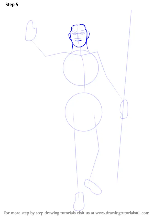 Learn How to Draw Lord Shiva Standing (Hinduism) Step by Step : Drawing