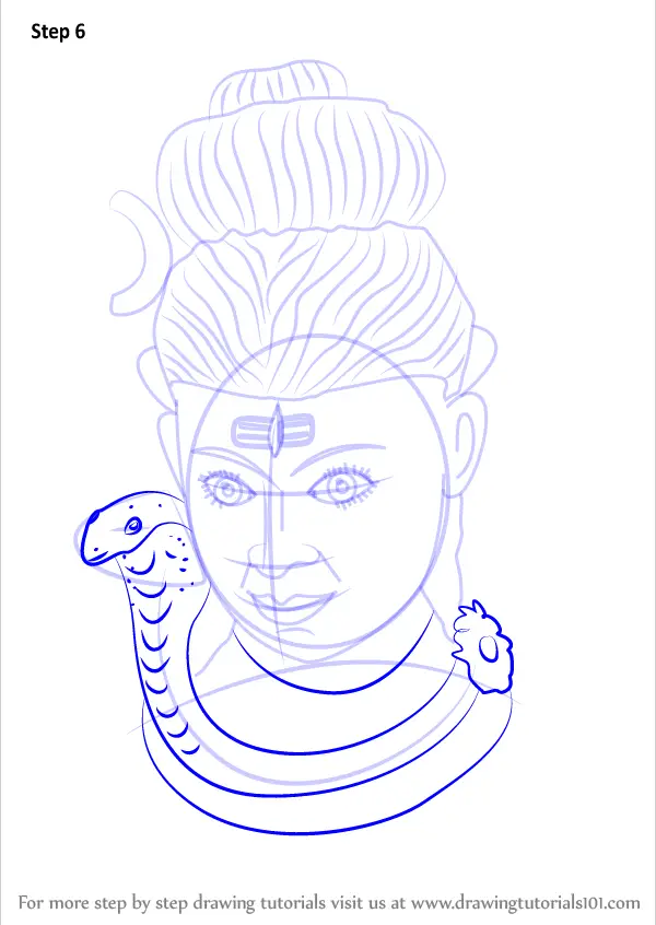 Step by Step How to Draw Lord Shiva Statue : DrawingTutorials101.com