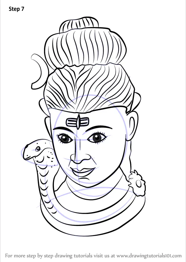Learn How to Draw Lord Shiva Statue (Hinduism) Step by Step Drawing