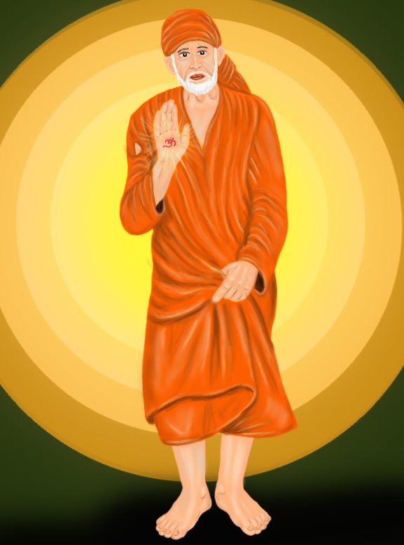 Learn How to Draw Sai Baba of Shirdi (Hinduism) Step by Step Drawing