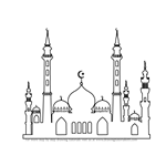 How to Draw a Beautiful Mosque