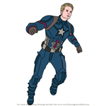 How to Draw Captain America from Avengers Endgame