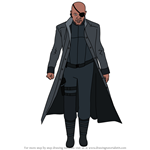 How to Draw Nick Fury from Avengers Endgame