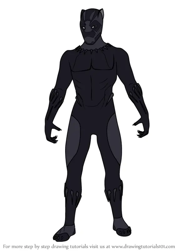 Learn How to Draw Black Panther from Avengers - Infinity War (Avengers ...