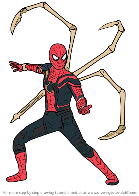 Learn How to Draw Iron Spider from Avengers - Infinity War (Avengers