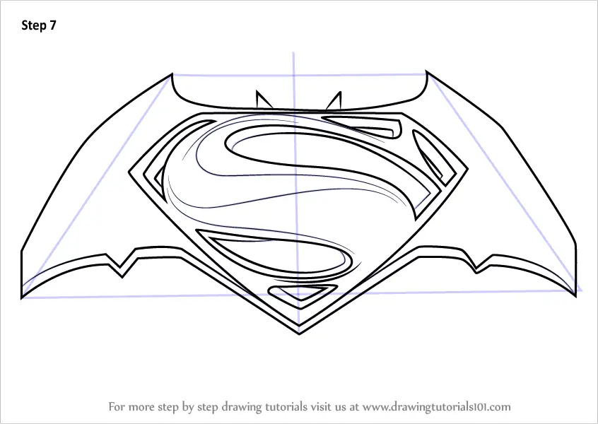 Learn How to Draw Batman v Superman Logo (Batman v Superman: Dawn of  Justice) Step by Step : Drawing Tutorials