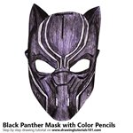 How to Draw Black Panther Mask