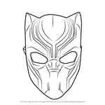 How to Draw Black Panther Mask